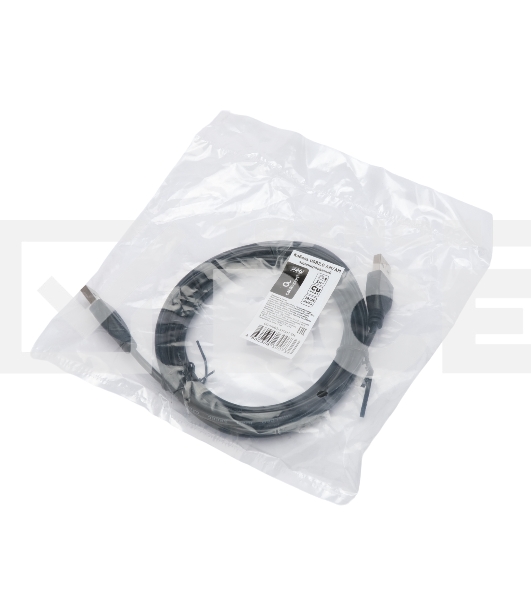 Кабель USB2.0 Cablexpert CC-USB2-AMAM-3M, AM/AM, экран, 28/26AWG, медь, Pro, 3м, черный, пакет