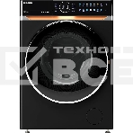 Стирально-сушильная машина HIBERG i-DDQ10 - 10714 B черный матовый загр. фронтальная макс.: 10,5 кг 1400 об/мин класс: А+++, фото 1