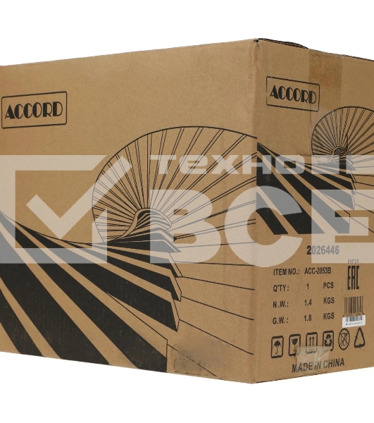 Компьютерный корпус Accord Entry ACC-2053B черный без БП mATX 1x80mm 1x120mm 2xUSB2.0 audio
