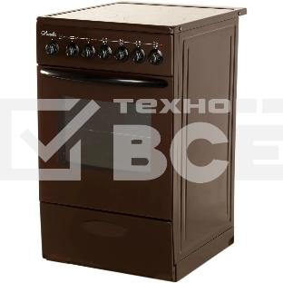 Электрическая плита Лысьва EF4005MK00 коричневый стеклокерамика (без крышки)