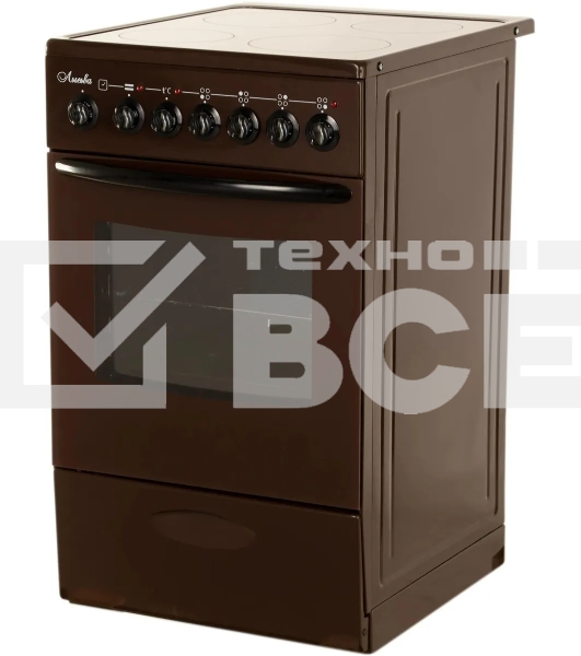 Электрическая плита Лысьва EF4005MK00 коричневый стеклокерамика (без крышки)