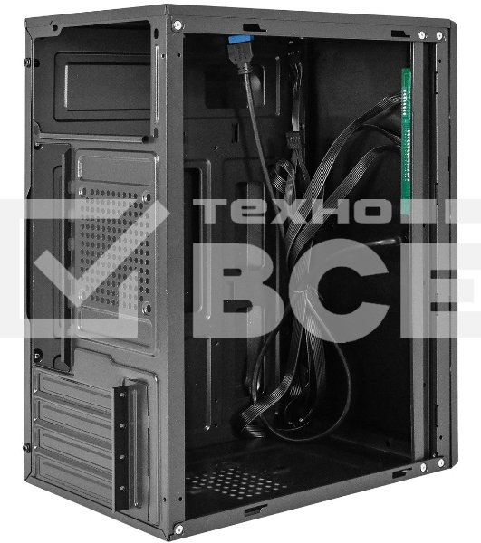 Компьютерный корпус Minitower ExeGate BAA-408U-UNS350 (mATX, БП UNS350 с вент. 12см, 2хUSB/1хUSB 3.0, HD Audio, черный)