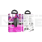 Сетевое зарядное устройство Hoco 30Вт, 3А, QC3.0/PD, 1хUSB, 1хType-C, CS23A, черный, коробка, фото2