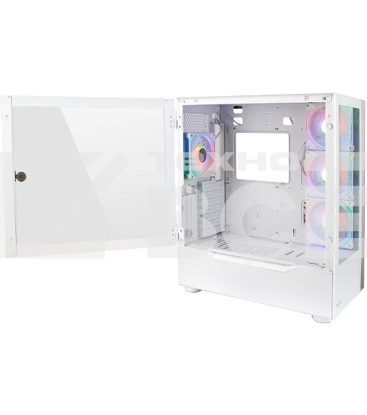 Компьютерный корпус Ginzzu GL770 FAN 12MW6 RGb*4 USB3.0 CRC10 белый