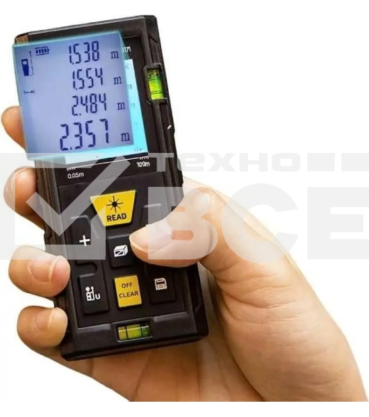 Лазерный дальномер Deli DL4171 (Диапазон измерения 0,05~100м, точность измерения: ±3мм)