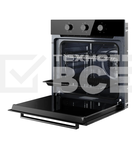 Духовой шкаф Kuppersberg HO 603 Black line, High-Tech, 78 л, поворотное управление, таймер, 6 режимов, макс. температура 310 градусов, цвет черный, цвет фурнитуры черный