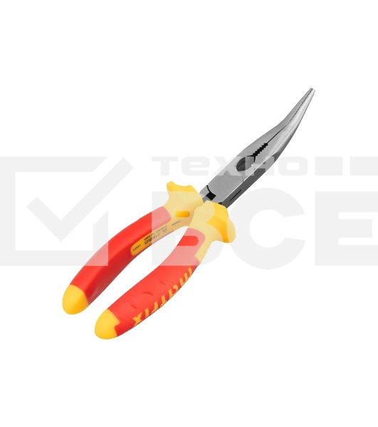 Длинногубцы Matrix изогнутые insulated 200 мм, двухкомпонентные рукоятки