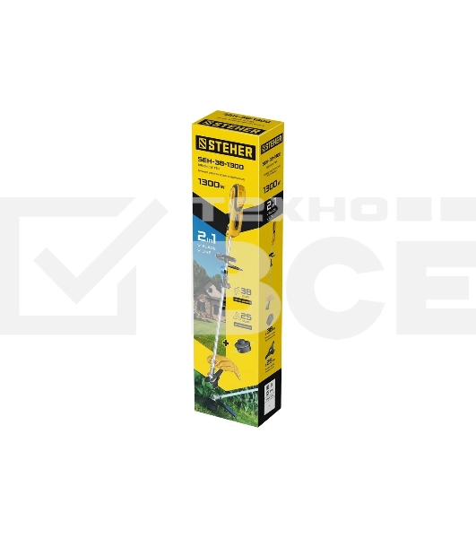 Сетевой триммер STEHER 1300 Вт коса сетевая, ш/с 38/25 см