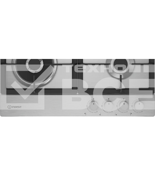 Газовая варочная панель Indesit THPM 642 W/IX/I, нержавеющая сталь