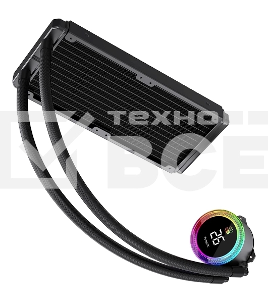 Система водяного охлаждения Bloody BD-LC240ARGB2 ARGB Soc-AM5/AM4/1200/1700/1851 белый 4-pin 22-35dB Al+Cu LCD 260W 1100gr Ret (BD-LC240ARGB2-WH)