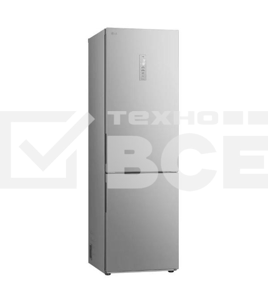 Холодильник LG GC-B459ANMW серебристый двухкамерный 234/110л морозилка снизу