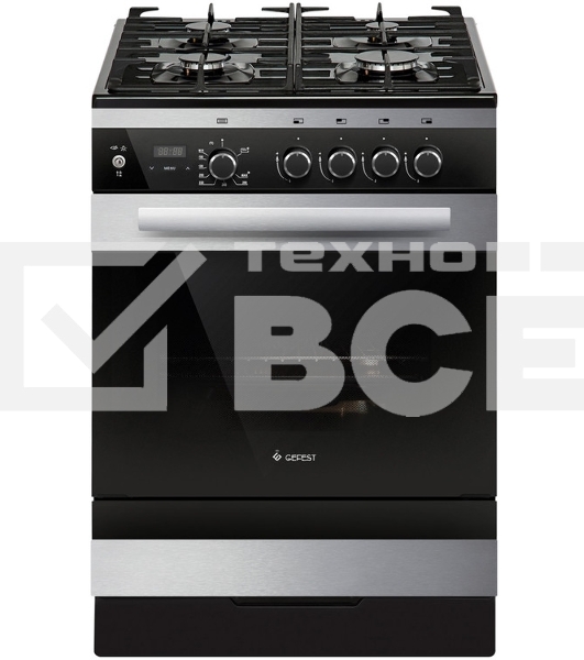 Плита газовая Gefest 6500-04 0069 черный, конфорок 4 газовых, духовка 52 л, 60 см x 85 см x 60 см