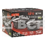 Набор посуды Lara LR02-111 Rio литой алюминий, мрамор, 3,1 л, 5,0 л, 22 см, 26 см, стеклянные крышки, фото5