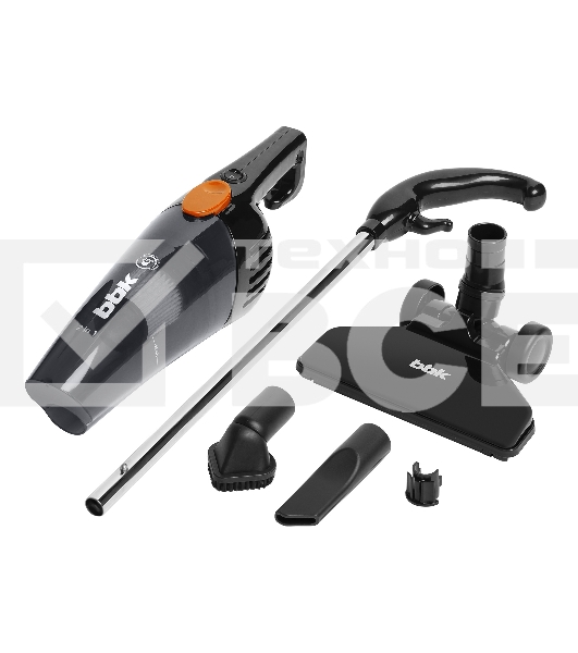 Пылесос вертикальный BBK BV2900 черный/оранжевый, питание от сети, 170 Вт, уборка сухая, пылесборник 0.8 л