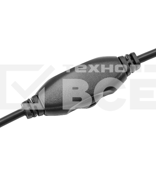 Наушники с микрофоном Оклик HS-L335G черный 2.2м мониторные USB оголовье (1972582)