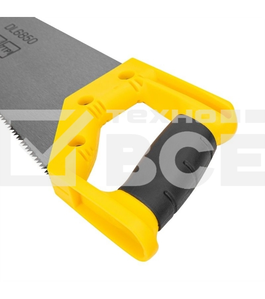 Ножовка по дереву Deli DL6850 500мм Материал: 65Mn. Термообработанная поверхность. Зубья пилы: 7 TPI. Шлифовка зубов с 2-х сторон. Литая ручка из двухкомпонентного противоударного пластика.