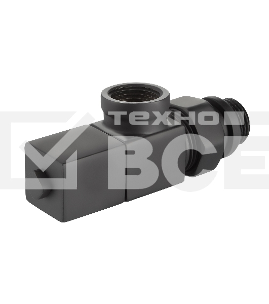 Набор дизайн-вентилей CUBE, осевой черный 1/2