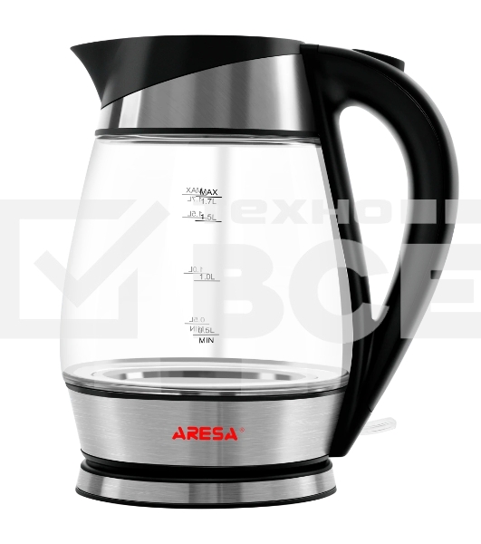 Чайник Aresa AR-3441 220-240В, 50 Гц, 2000 Вт, 1.7 л