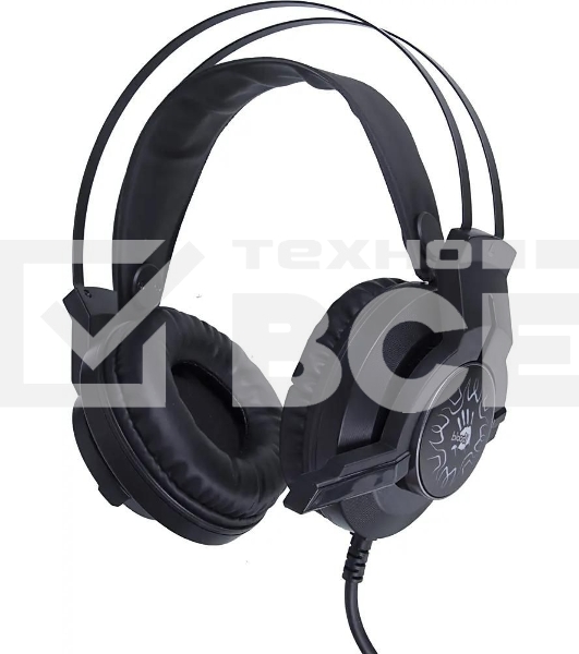 Гарнитура проводная с микрофоном A4 Bloody J437 черный 1.8м мониторные USB оголовье (J437)