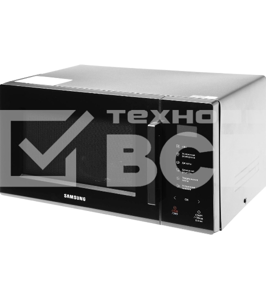 Микроволновая печь Samsung MS23T5018AK/BW черный, 23 л, 800 Вт, переключатели - сенсор