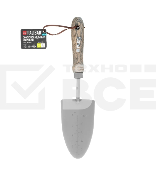 Совок посадочный широкий Palisad LUXE 85х330 мм, стальной, рукоятка из ясеня