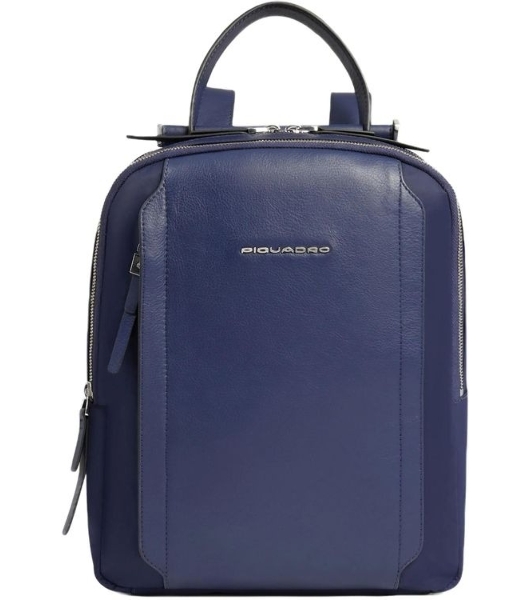 Рюкзак женский Piquadro Lyra CA5566W92T/BLU темно-синий нейлон/натур.кожа