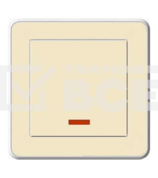 Выключатель 1-кл. СП W59 16А IP20 с индик. сл. кость SchE VS116-153-28