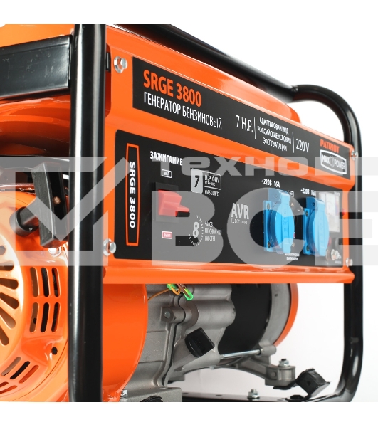 Электрогенератор бензиновый Patriot Max Power SRGE 3800, 3 кВт, 78 дБ, 43.6 кг