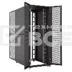 Шкаф серверный ПРОФ напольный 42U (800  1200) двери двойные перф. 2 шт., черный, в сборе, фото2
