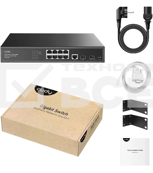 Коммутатор Cudy GS2008S2 (L2) 8x1Гбит/с 2SFP управляемый
