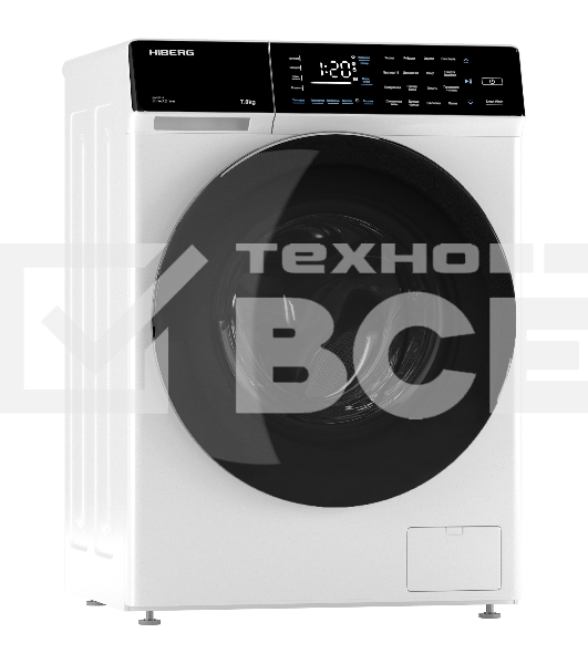 Стиральная машина HIBERG i-DDQ9-712 W  белый, загр. фронтальная макс.: 7 кг 1200 об/мин класс: А+++