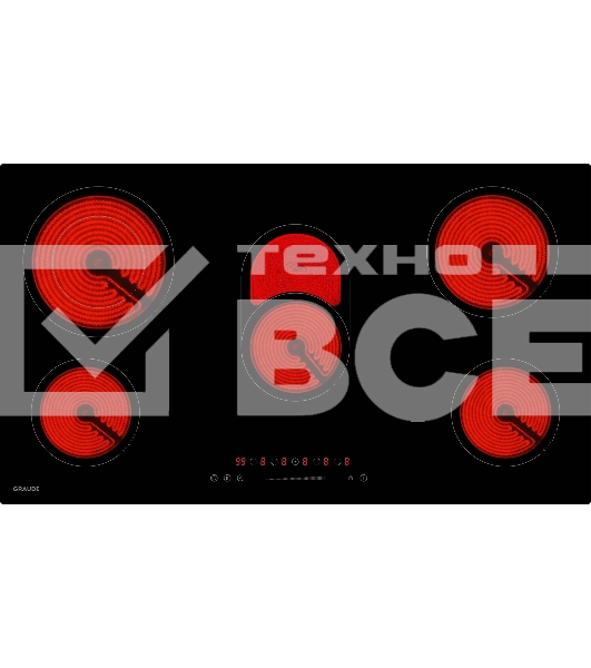 Электрическая варочная панель Graude EK 90.0 S независимая, черный