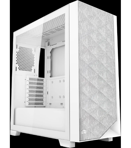 Компьютерный корпус без блока питания Case PCCooler C3D510 WH, Midi-Tower, TG, Mesh, no fans, 2xUSB-A 3.0, E-ATX, ATX, mATX, mITX белый