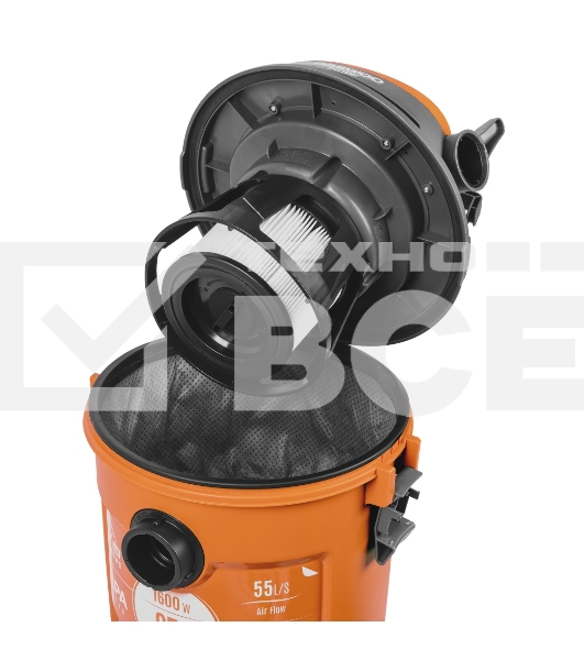 Строительный пылесос Daewoo DAVC 2516S 1600Вт (уборка: сухая/сбор воды/выдув) оранжевый