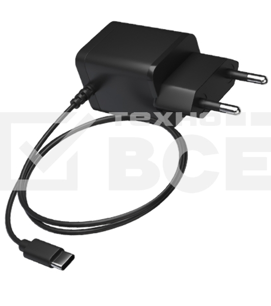 Сетевое зарядное устройство Maxvi A304T Type-C\USB 3A 15W + литой кабель Type-C 1.2м, черный