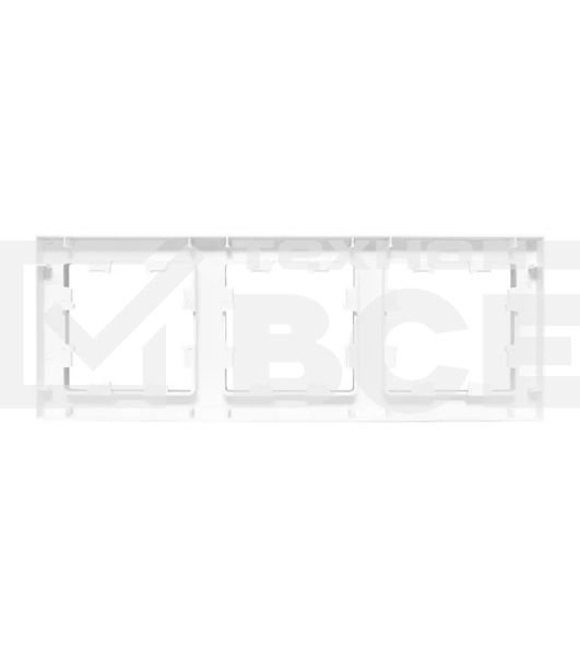 Рамка Эпика 3-местная, белая, пластик