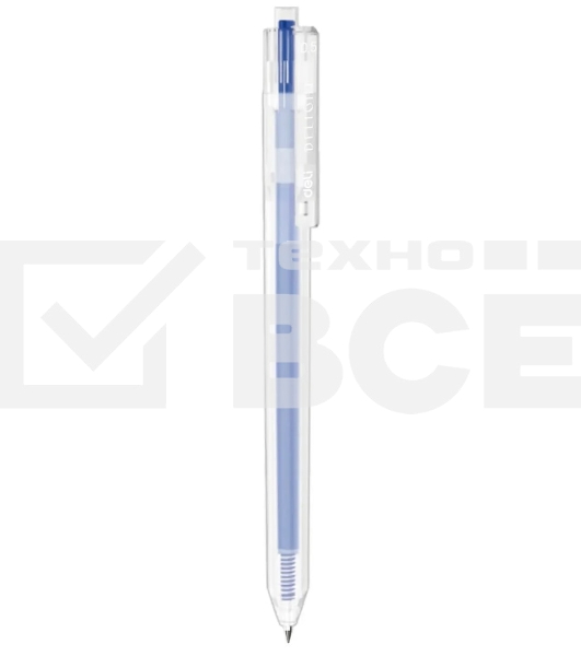 Ручка гелевая автоматическая Deli Delight EG118-DB прозрачный, темно-синие чернила, линия 0.5мм