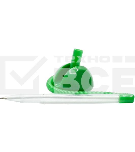 Ручка шариковая Silwerhof ECO зеленый, d=0.7мм, синие чернила, на подставке, сменный стержень, линия 0.5мм круглая