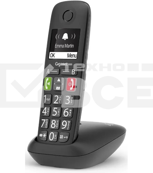 Радиотелефон Dect Gigaset E290 SYS черный АОН