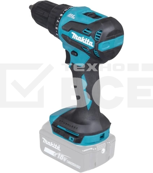 Дрель-шуруповерт Makita DHP490Z аккум. патрон:быстрозажимной