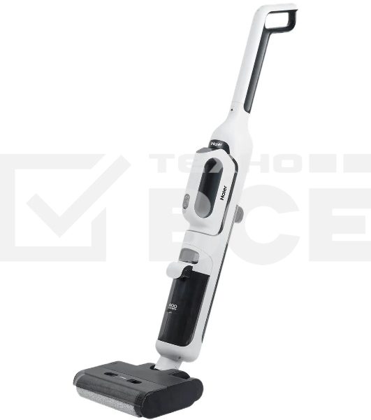 Пылесос вертикальный моющий Haier HWND Q1 белый/черный, питание от аккумулятора, 150 Вт, уборка сухая/влажная, пылесборник 0.4 л