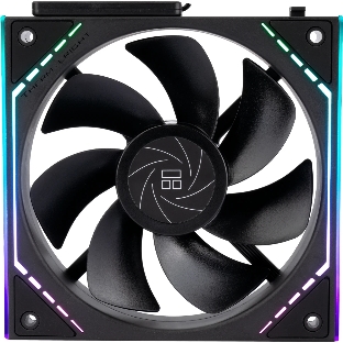 Кулер для корпуса Thermalright TL-M12QR Reverse (124x120x25mm, 4-pin PWM, ARGB, 47.6CFM, 23.2dBA, 1500RPM, черный)