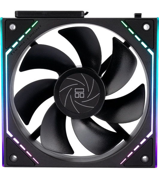 Кулер для корпуса Thermalright TL-M12QR Reverse (124x120x25mm, 4-pin PWM, ARGB, 47.6CFM, 23.2dBA, 1500RPM, черный)