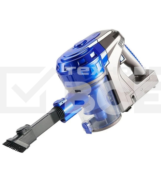 Пылесос вертикальный Kelli KL-8022 синий, питание от аккумулятора, 250 Вт, уборка сухая, пылесборник 1 л