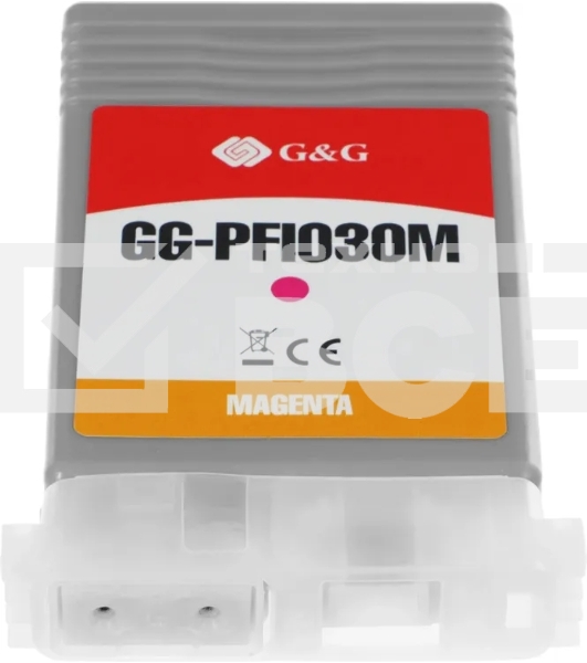 Картридж струйный G&G GG-PFI030M PFI-030M пурпурный (55мл) для Canon imagePROGRAF TA-20/30