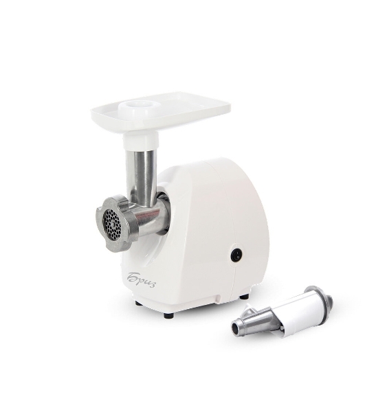 Мясорубка электрическая Аксион Бриз М21.24 белый, 1000 Вт, 1.3 кг/мин, защита от перегрузки, насадки - 2
