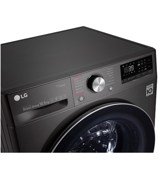 Стиральная машина LG F4V9RWP2E черный, загрузка фронтальная 10.5 кг, 1400 об/мин, класс A+++