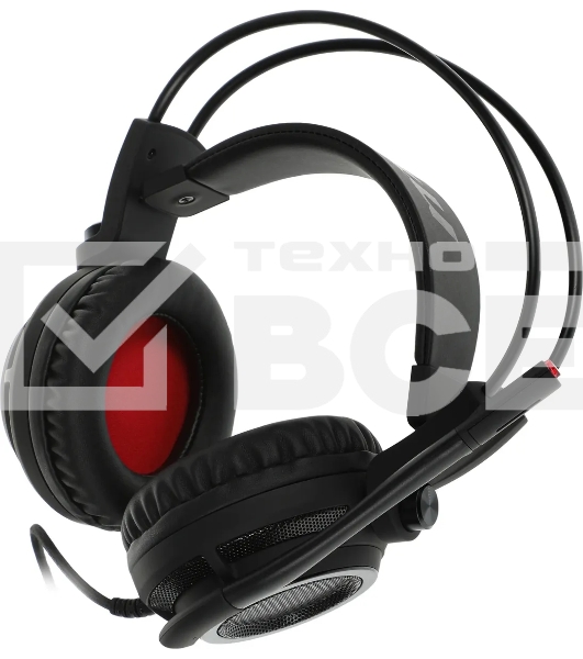 Наушники с микрофоном MSI DS502 черный 2м накладные USB оголовье (S37-0400120-SV1)