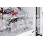 Холодильник Weissgauff WCD 450 INOX GLASS нержавеющая сталь трехкамерный side-by-side 286/141л морозилка снизу, фото2