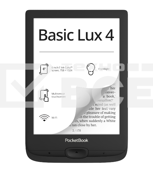 Электронная книга PocketBook 618 Basic Lux Ink Black (PB618-P-WW)